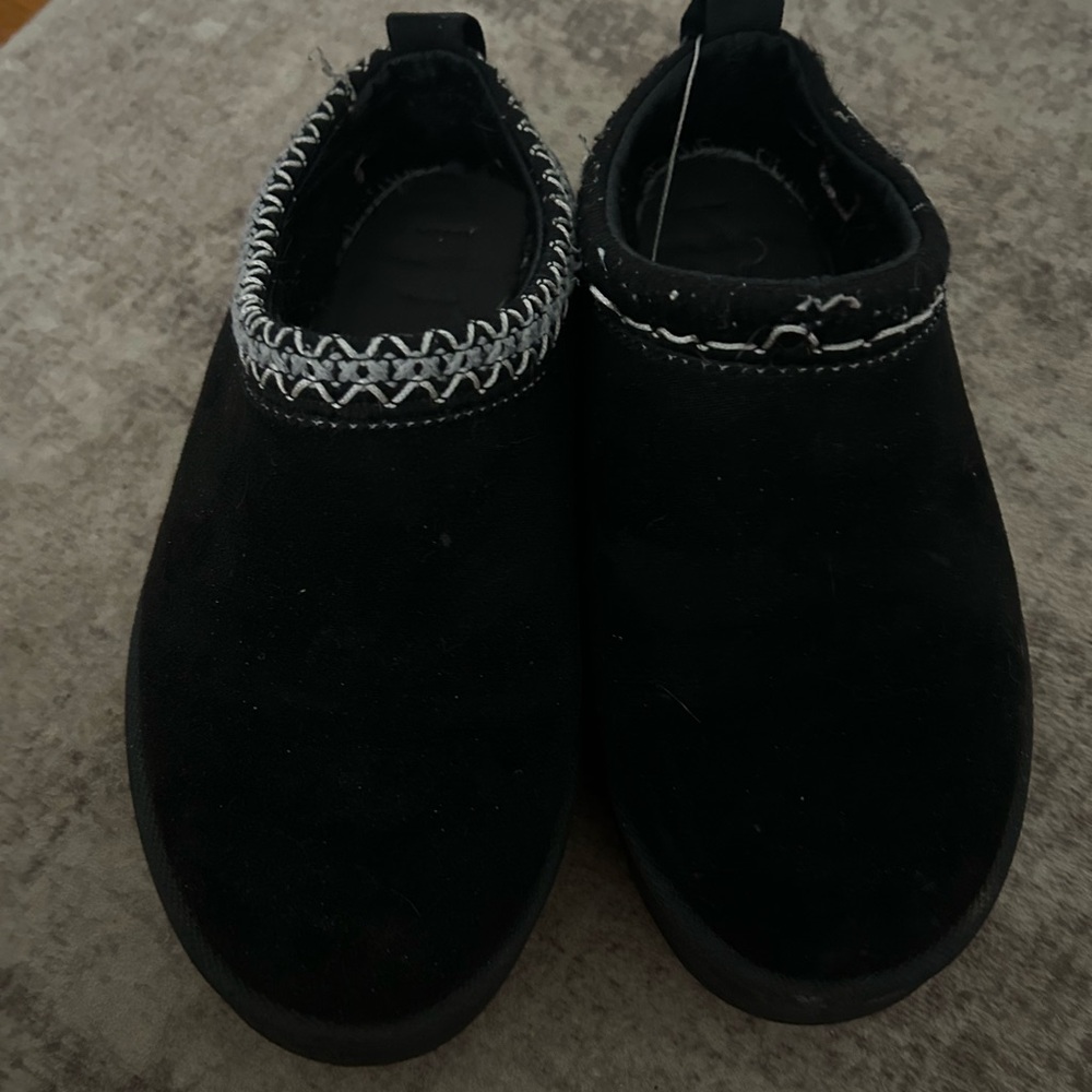 & Other Stories Black Slip-On Slippers with Silver Accent